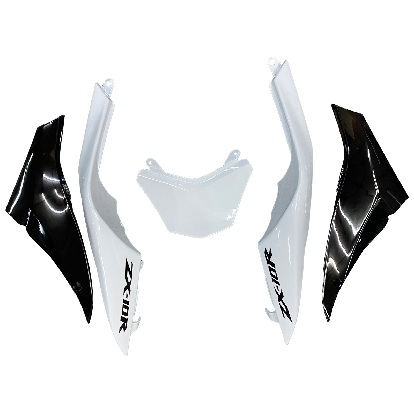 Amotopart Kawasaki ZX10R 2008-2010 White Black Fairing Kit