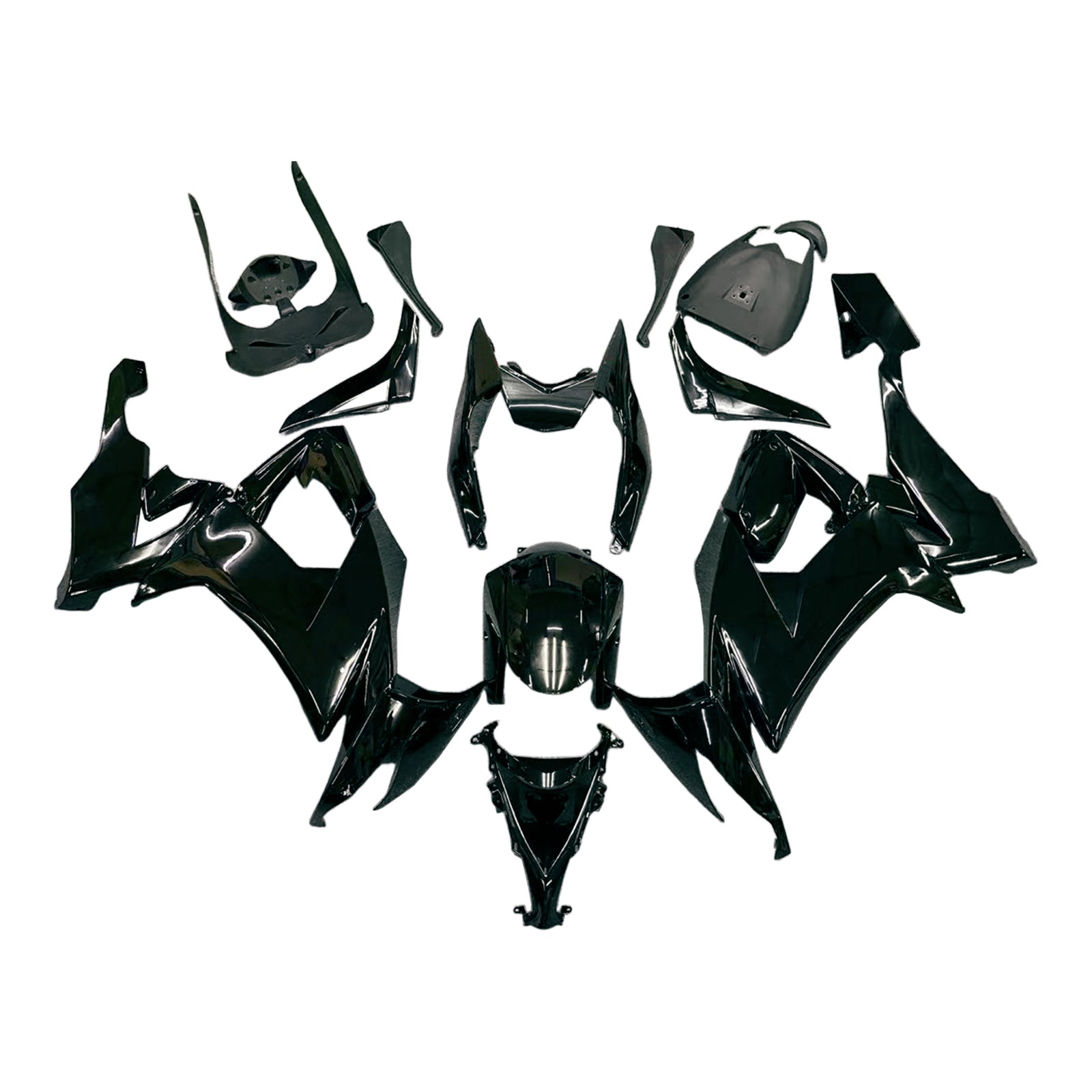 Amotopart Kawasaki ZX10R 2008-2010 光沢のあるブラック フェアリングキット
