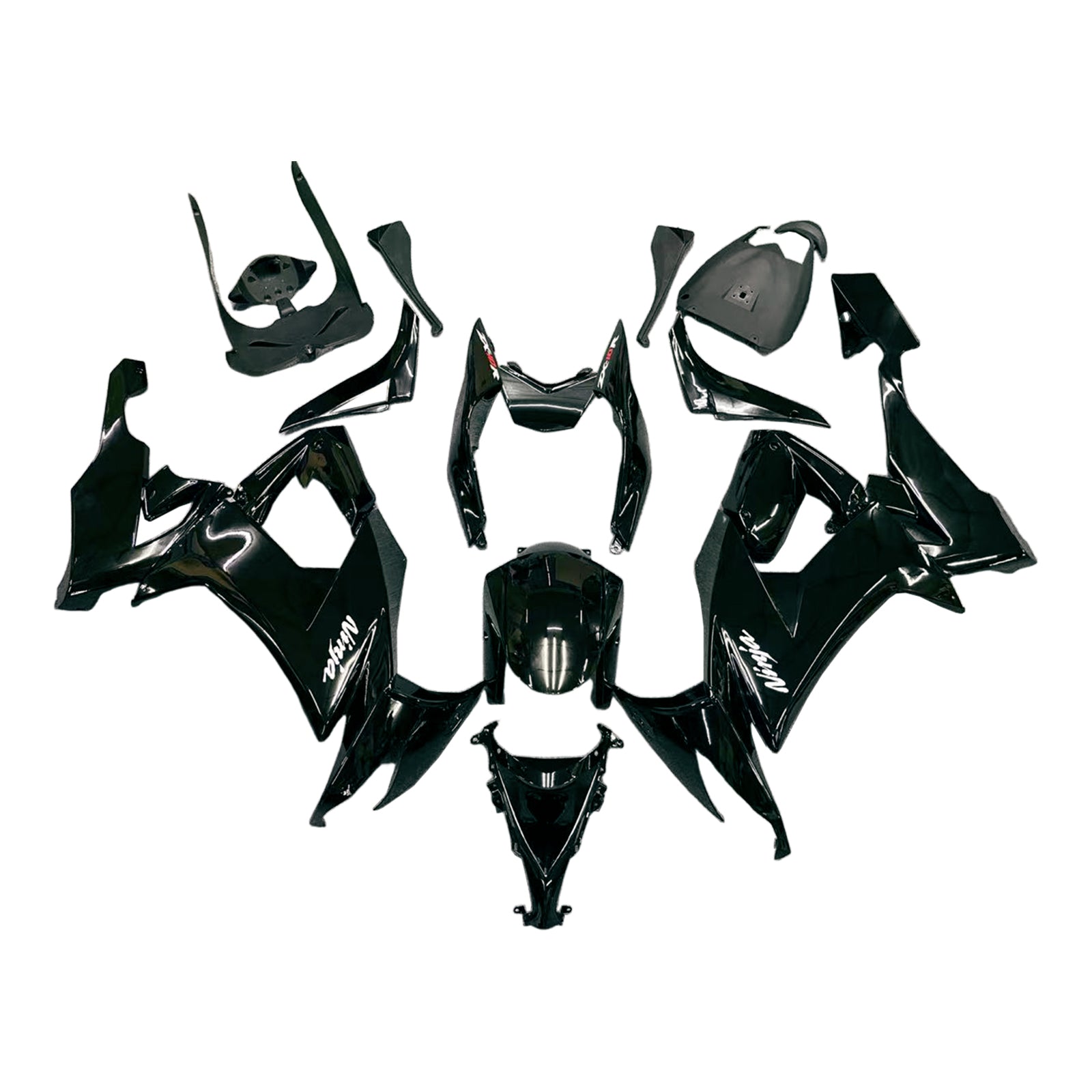 Amotopart Kawasaki ZX10R 2008-2010 Glossy Black Fairing Kit