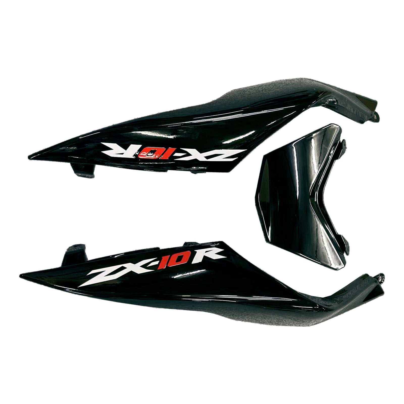 Amotopart Verkleidungsset für Kawasaki ZX10R 2008–2010, glänzend schwarz