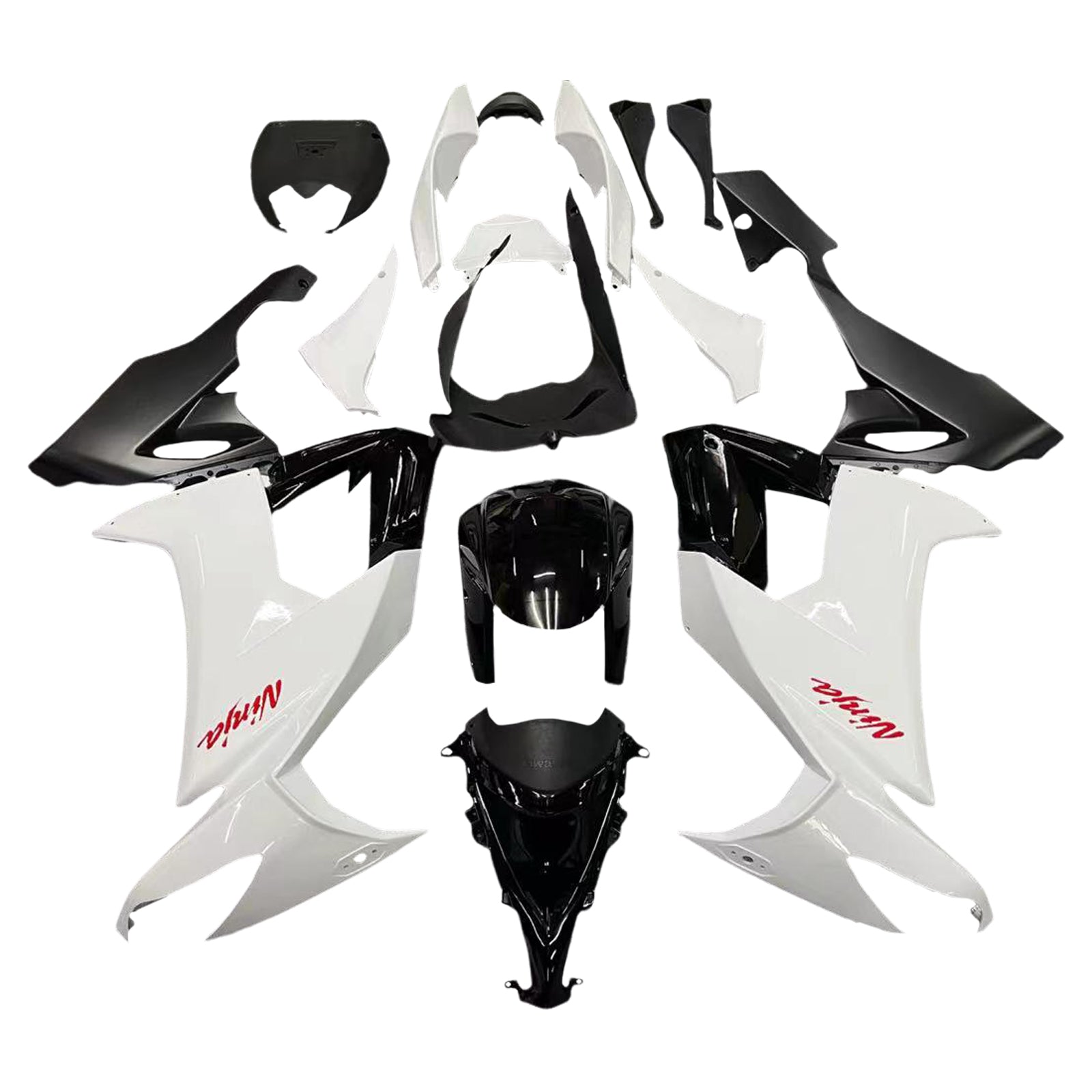 Amotopart Kawasaki ZX10R 2008-2010 White Fairing Kit