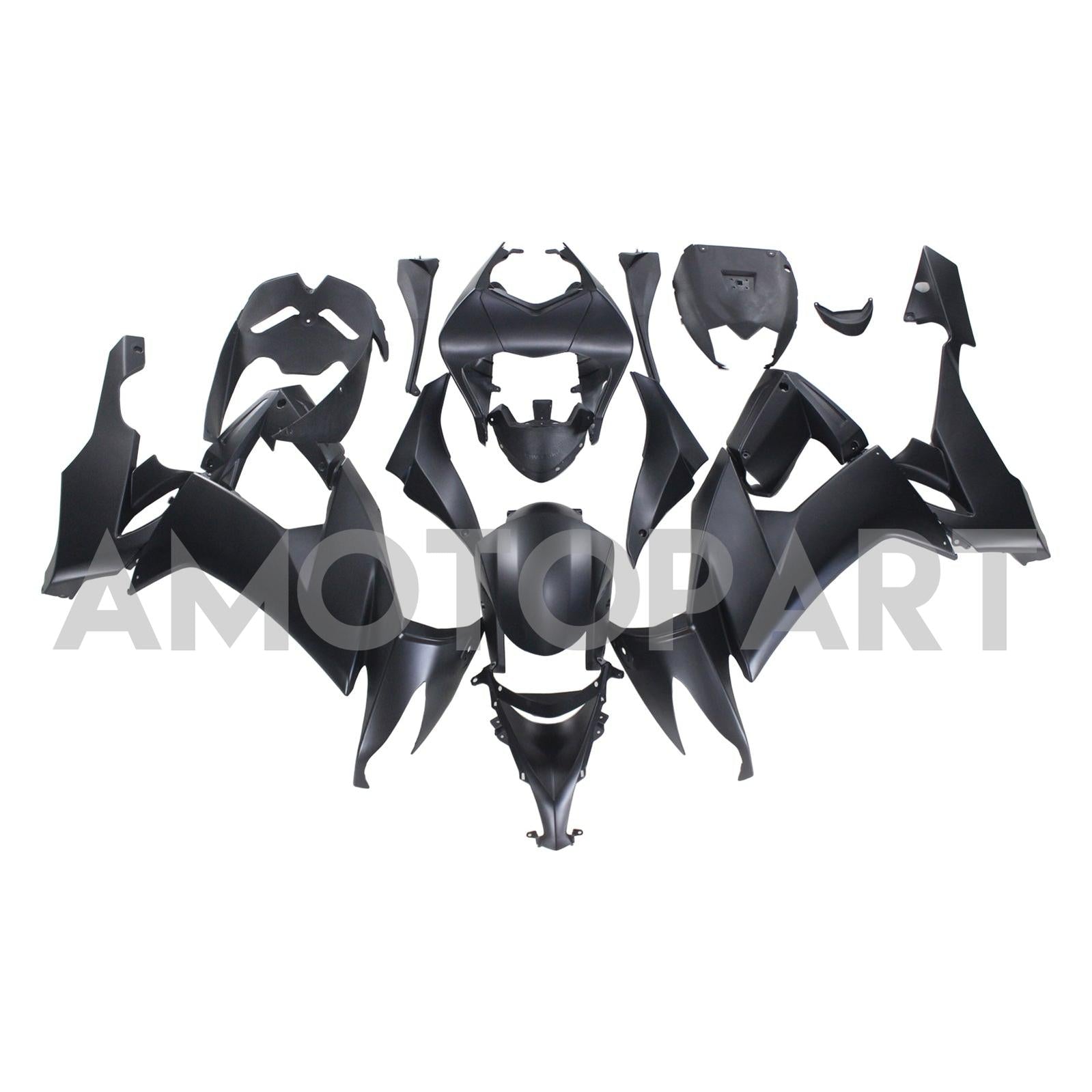 Amotopart Kawasaki ZX10R 2008-2010 Matt Black Fairing Kit