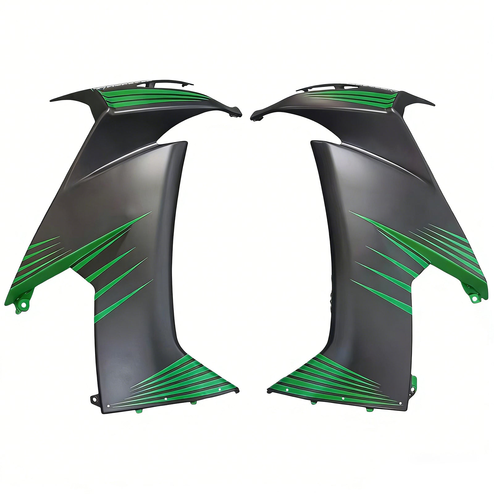 Amotopart 2008-2010 Kawasaki ZX10R Green&Black Style2 Fairing Kit