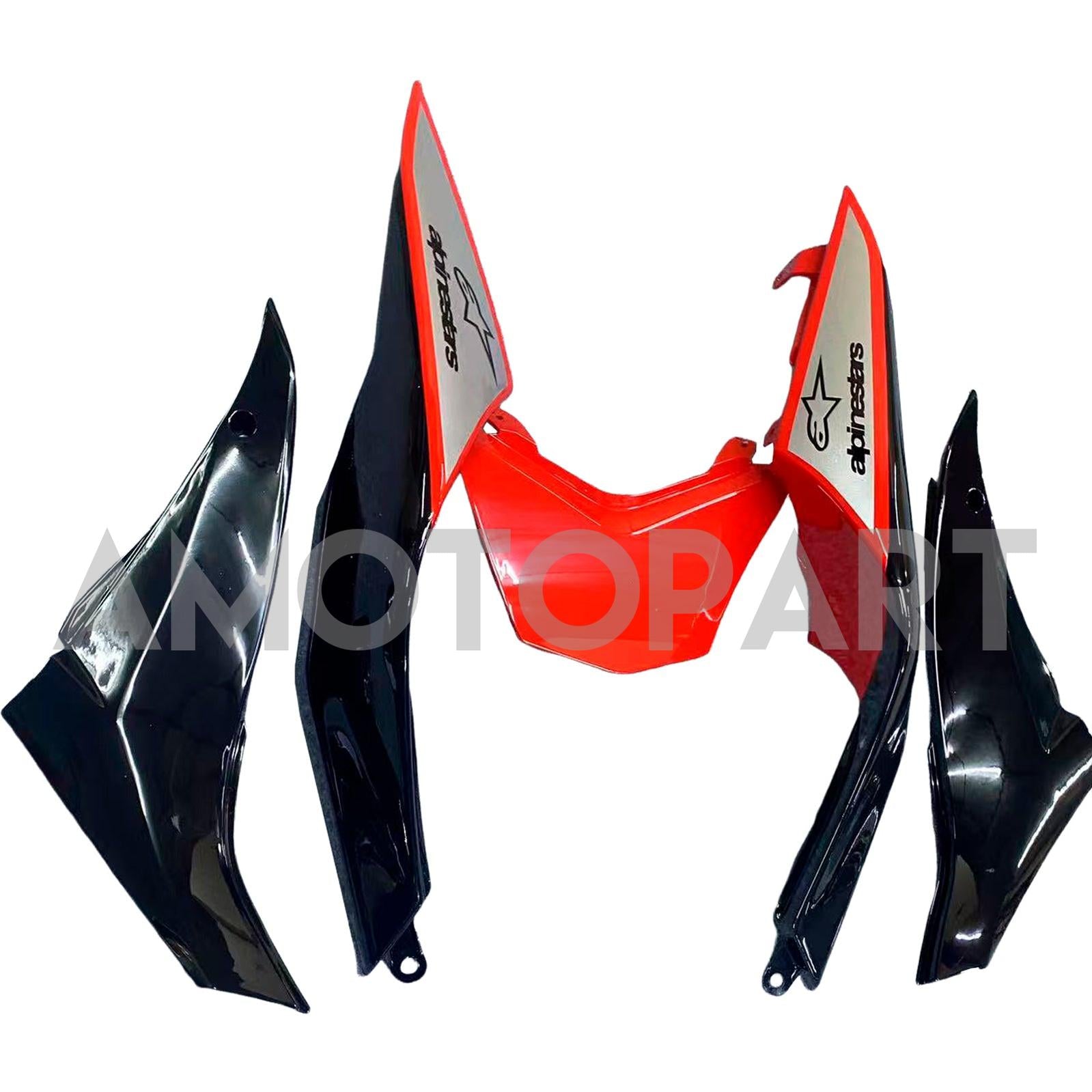 Amotopart 2008–2010 Kawasaki ZX10R, Rot&Schwarzes Style3-Verkleidungskit