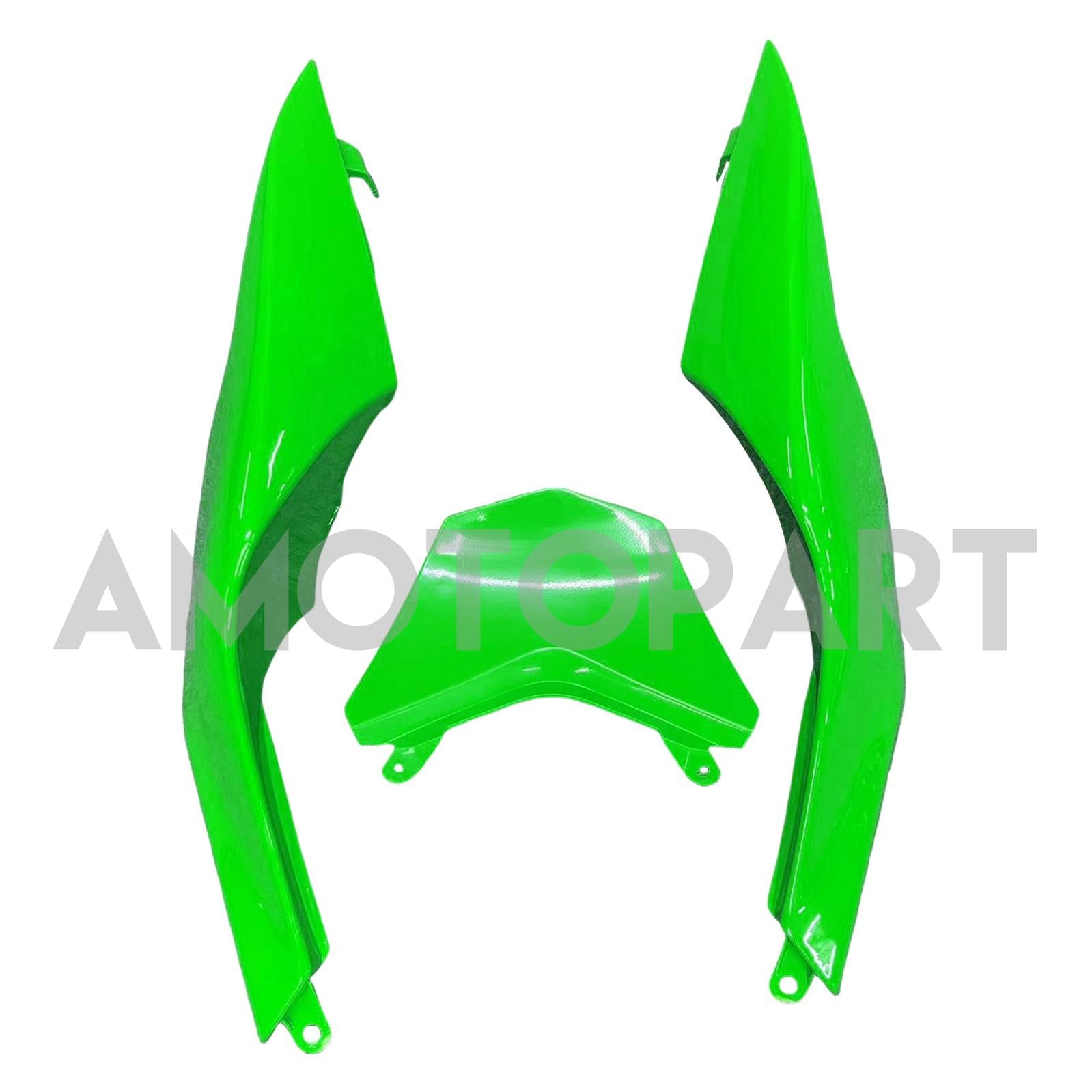 Amotopart 2008–2010 Kawasaki ZX10R Grün&Schwarzes Logo Style5 Verkleidungskit