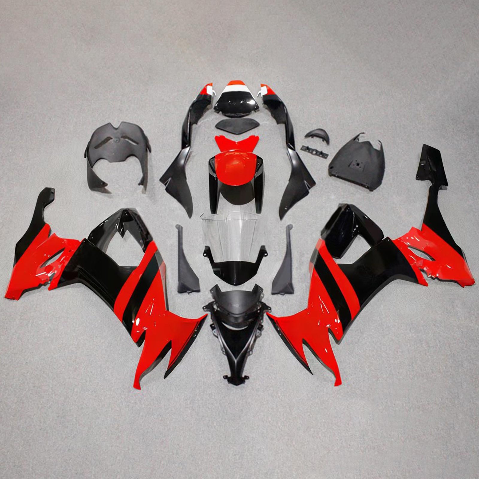 Amotopart 2008-2010 Kawasaki ZX10R Red&Black Style1 Fairing Kit