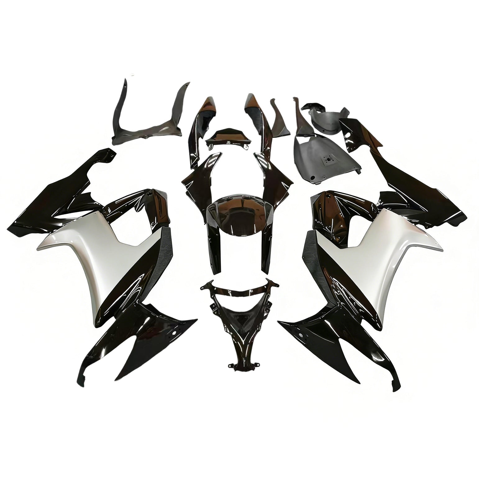 Amotopart 2008-2010 Kawasaki ZX10R Schwarz&Grauer Verkleidungssatz