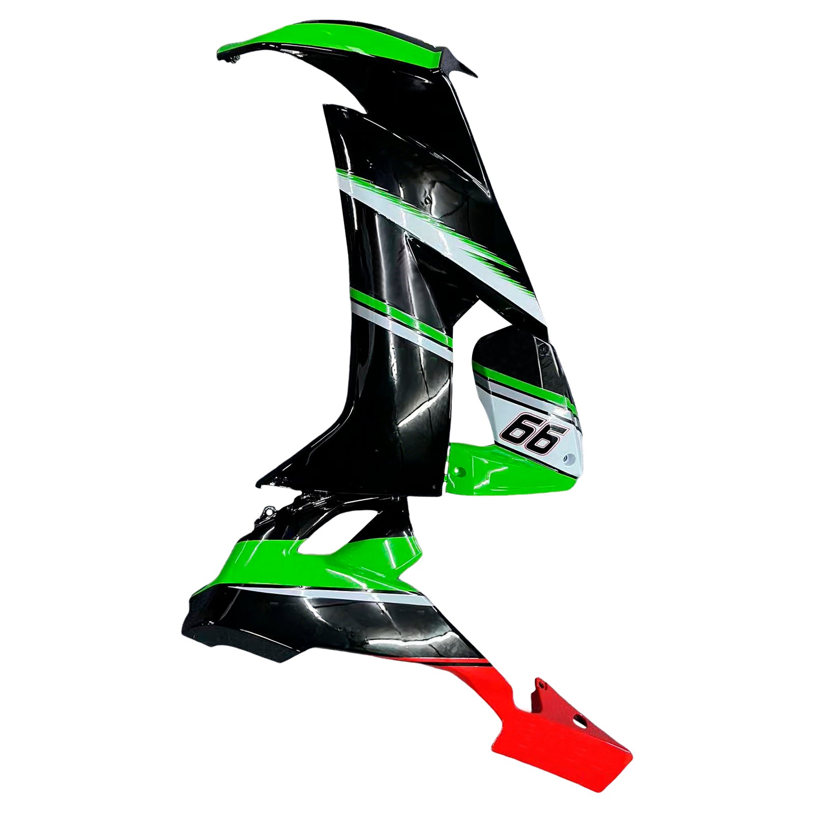 Amotopart 2008-2010 Kawasaki ZX10R Green&Red Style5 Fairing Kit