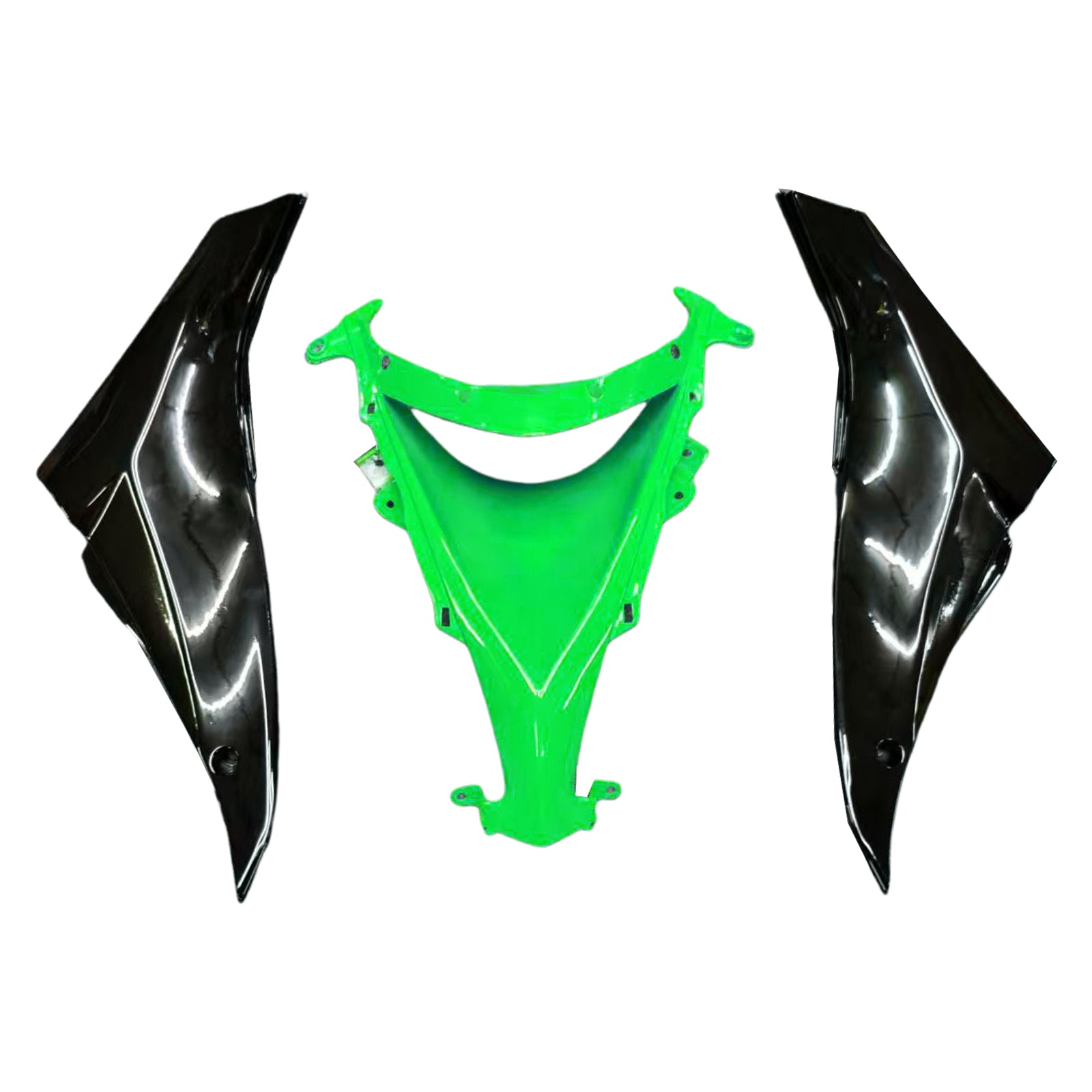 Amotopart 2008-2010 Kawasaki ZX10r Black Green Red Fairing Kit