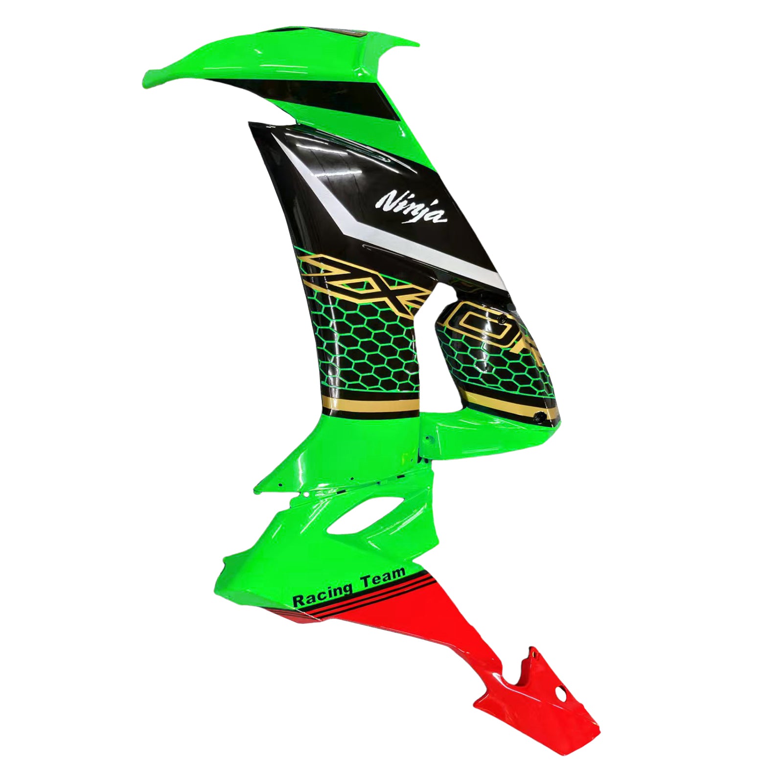 Amotopart 2008-2010 Kawasaki ZX10r Black Green Red Fairing Kit