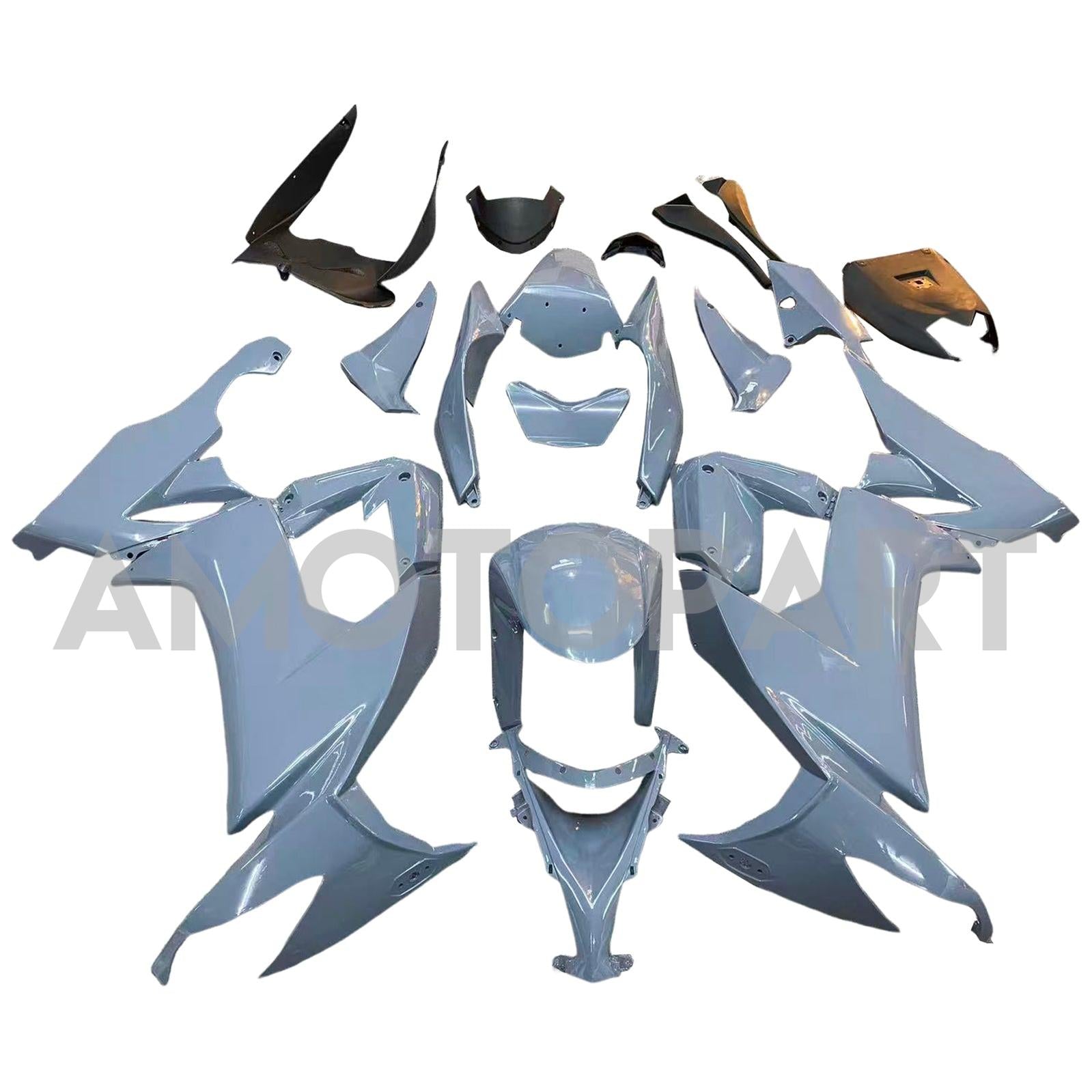 Amotopart 2008-2010 Kawasaki ZX10R Gray Fairing Kit