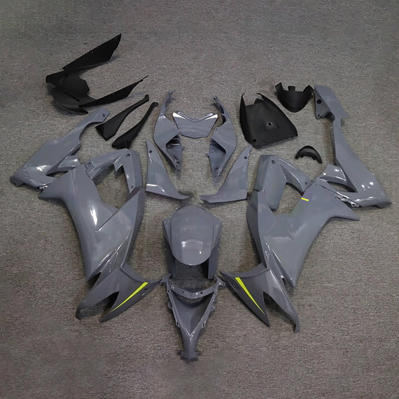 Amotopart 2008-2010 Kawasaki ZX10R Grey Fairing Kit