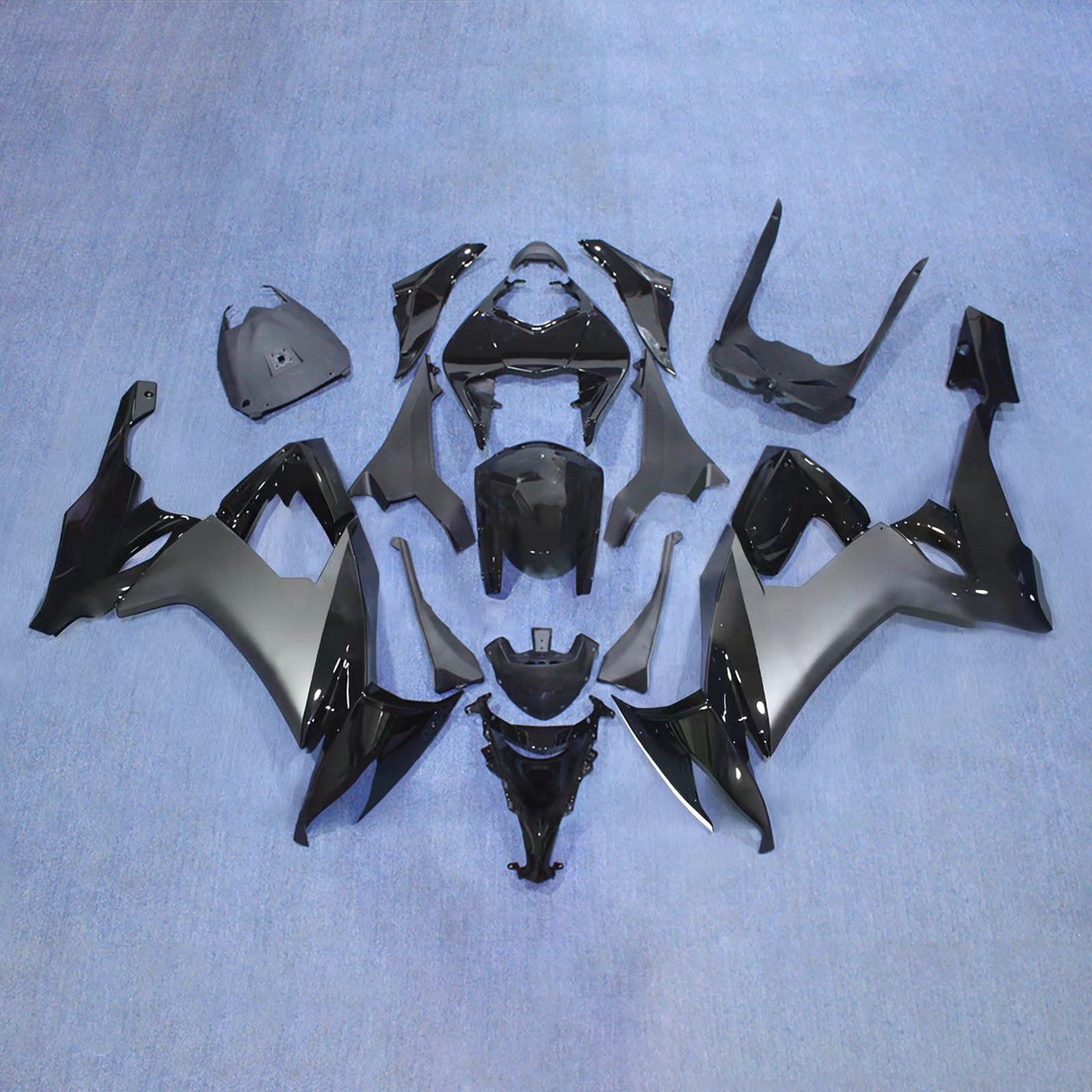 Amotopart 2008-2010 Kawasaki ZX10R Black Gray Fairing Kit