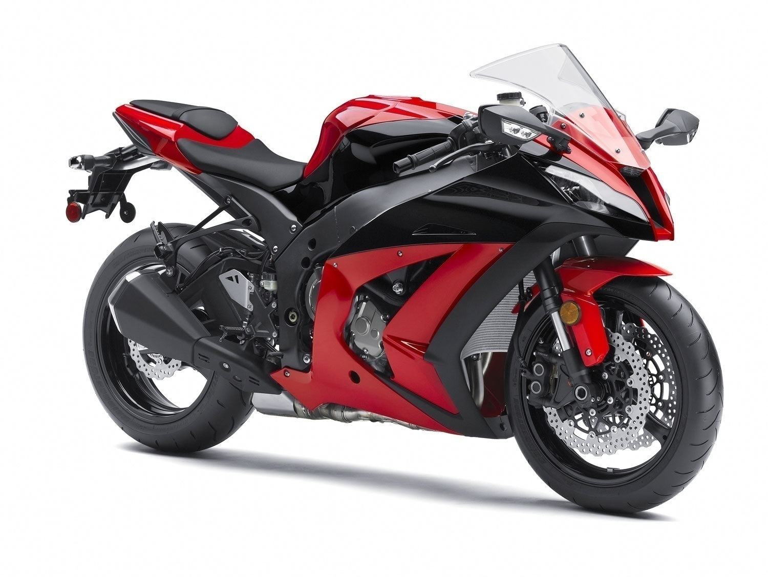 Amotopart 2011-2015 Kawasaki ZX10R Red Black Fairing Kit