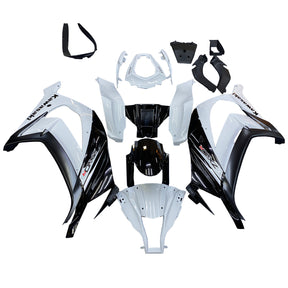 Amotopart 2011-2015 Kawasaki ZX10R Fairing White&Black Kit