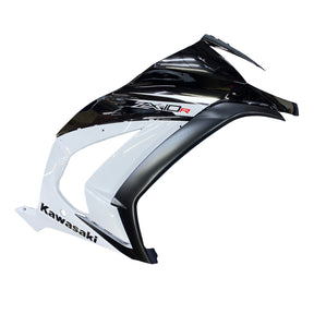 Amotopart 2011-2015 Kawasaki ZX10R Fairing White&Black Kit