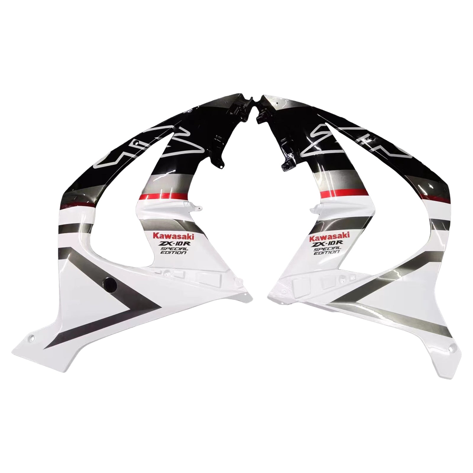 Amotopart Kawasaki ZX10R 2011-2015 White Black Fairing Kit