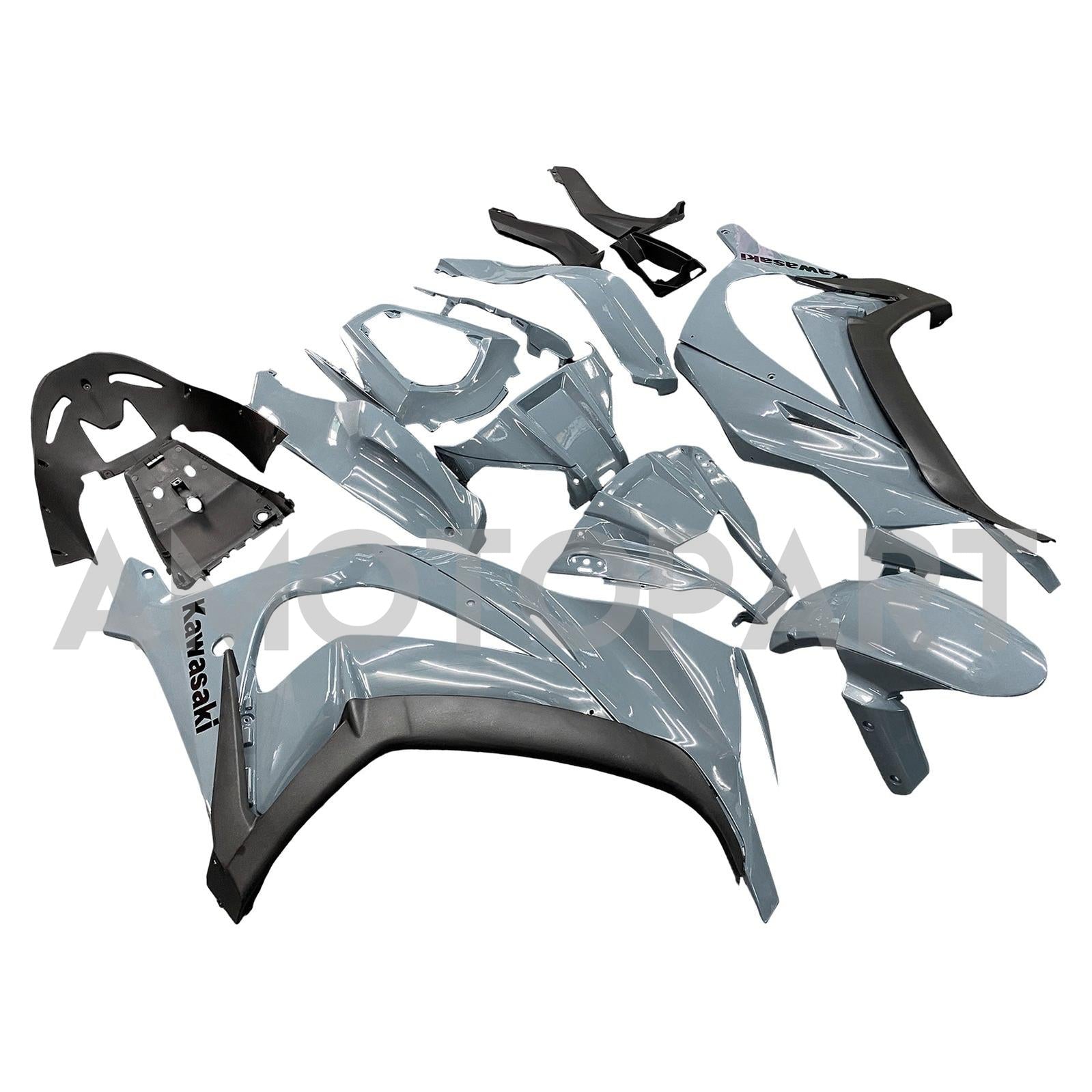 Amotopart Kawasaki ZX10R 2011-2015 Grey Fairing Kit