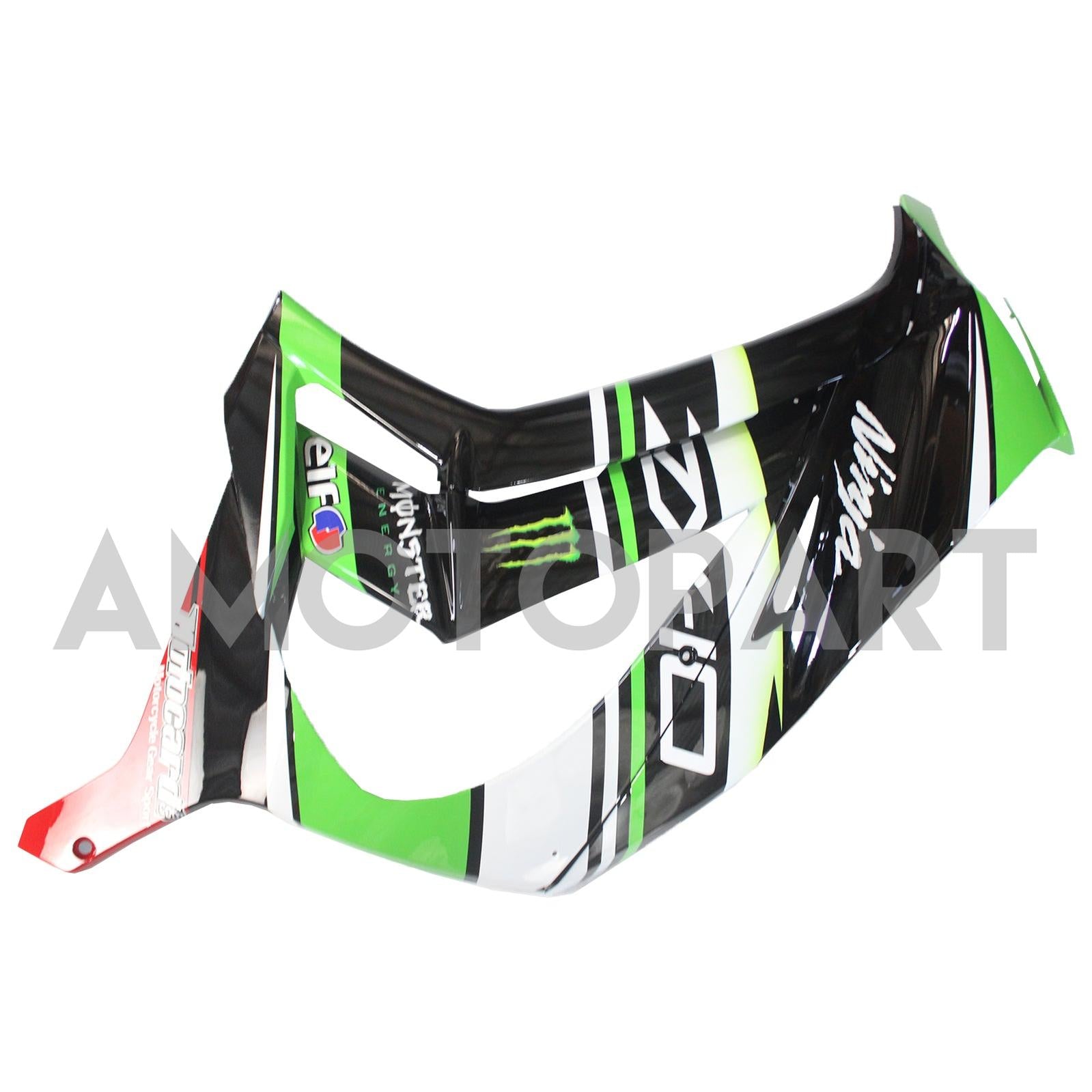 Amotopart Kawasaki ZX10R 2011-2015 Grüne Schwarzweißkit Kit
