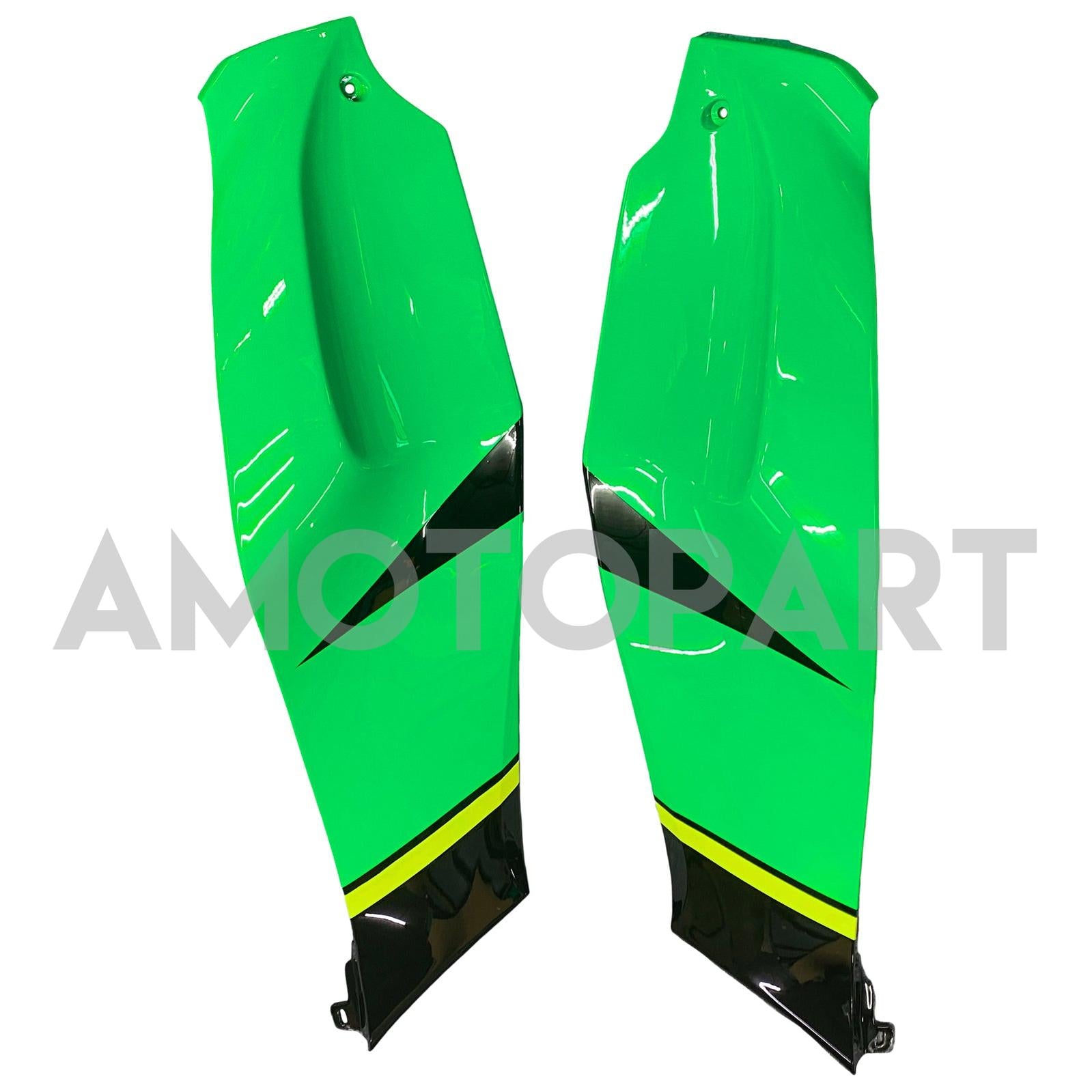 Amotopart Kawasaki ZX10R 2011-2015 Black Green White Fairing Kit