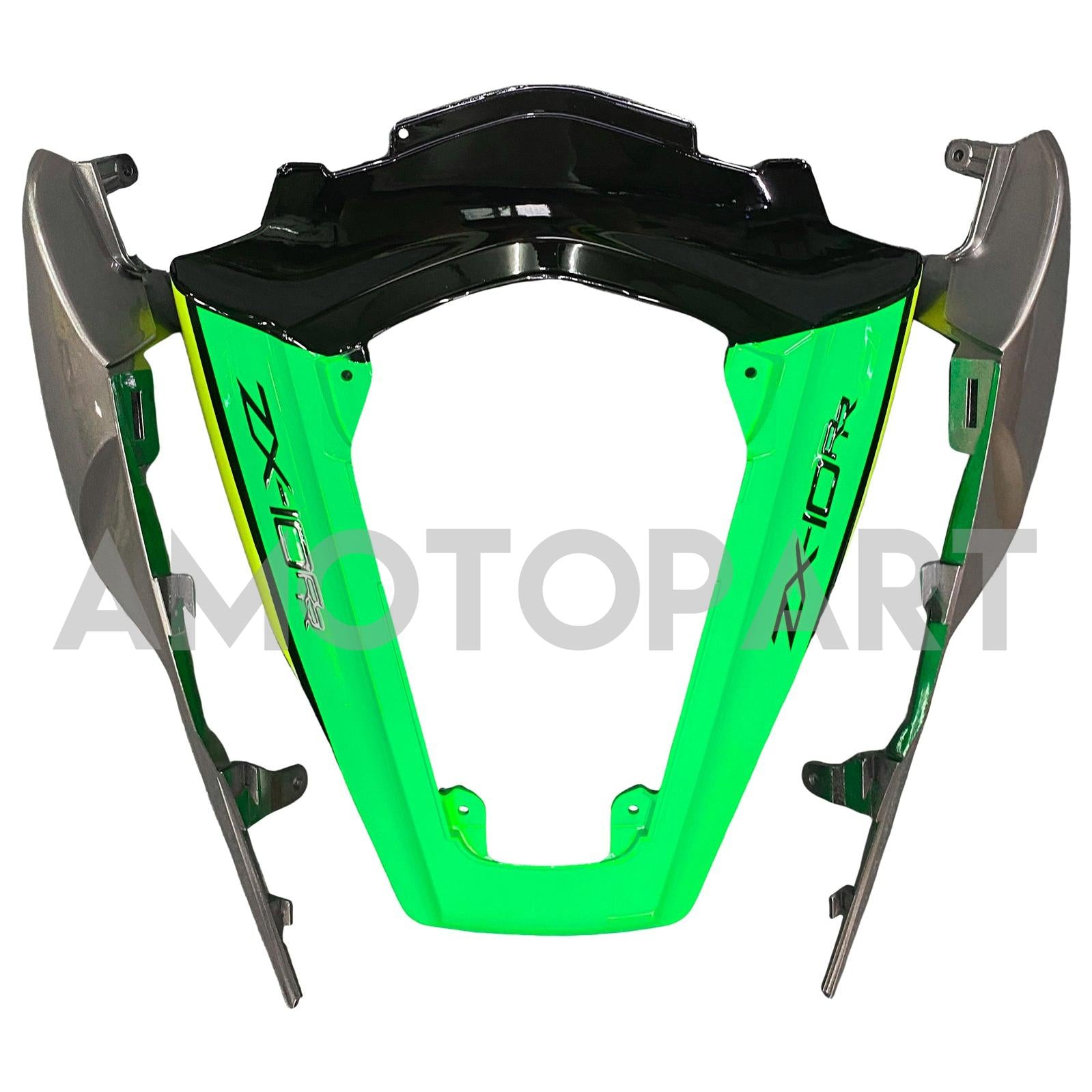 Amotopart Kawasaki ZX10R 2011-2015 Black Green White Fairing Kit