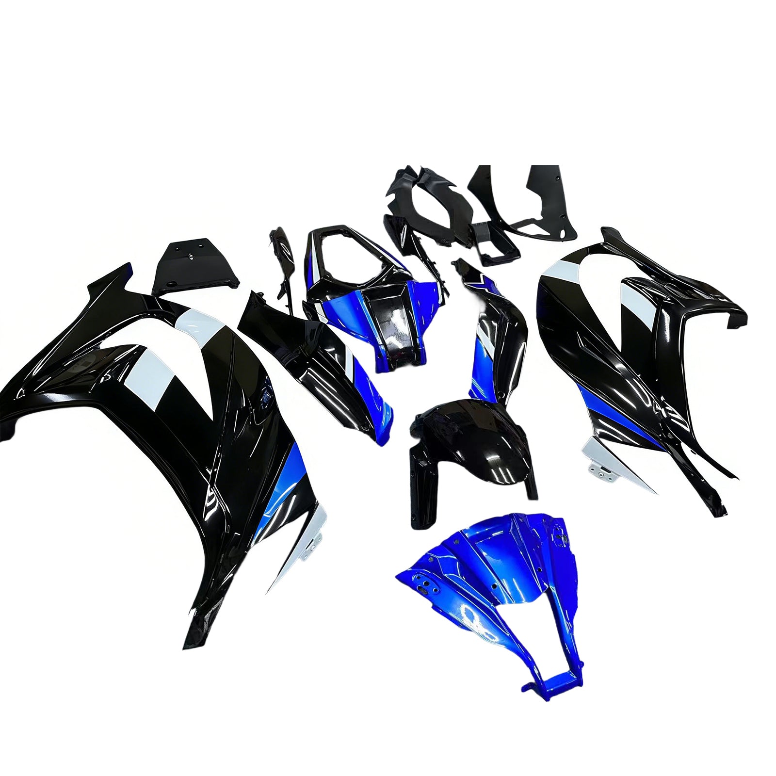 Amotopart Kawasaki ZX10R 2011-2015 Black&Blue Fairing Kit