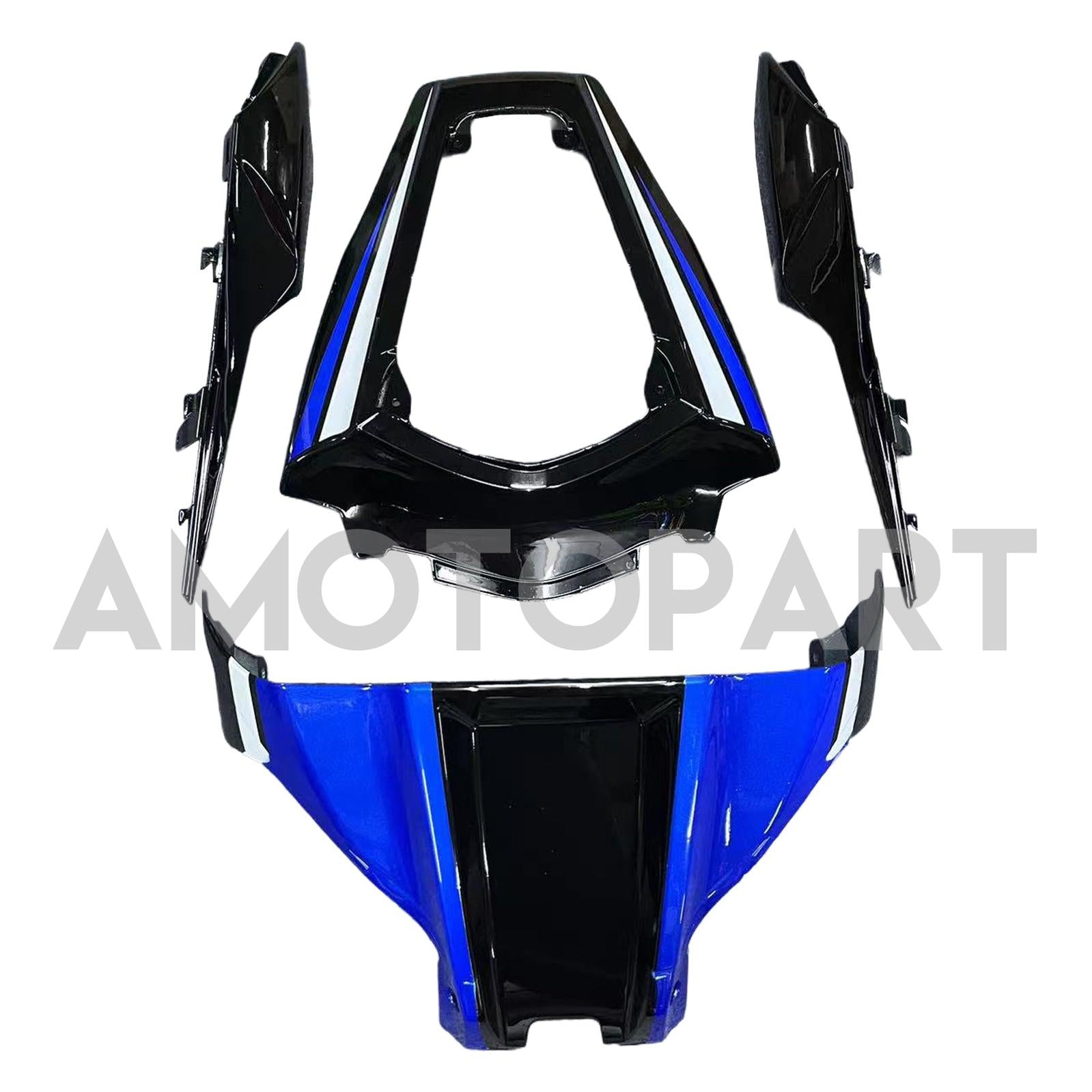Amotopart Kawasaki ZX10R 2011-2015 Kit de carenagem preto e azul