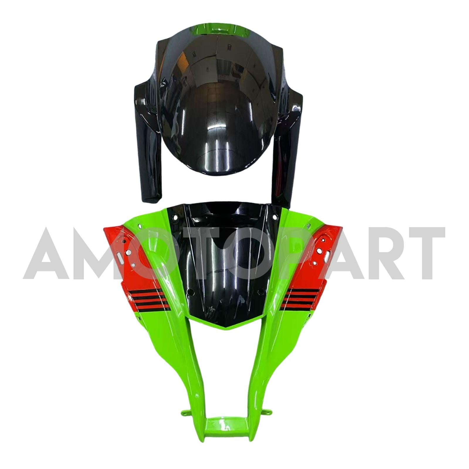 AMOTOPT 2011-2015 KAWASAKI ZX10R GREEN & BLACK STILE1 KIT