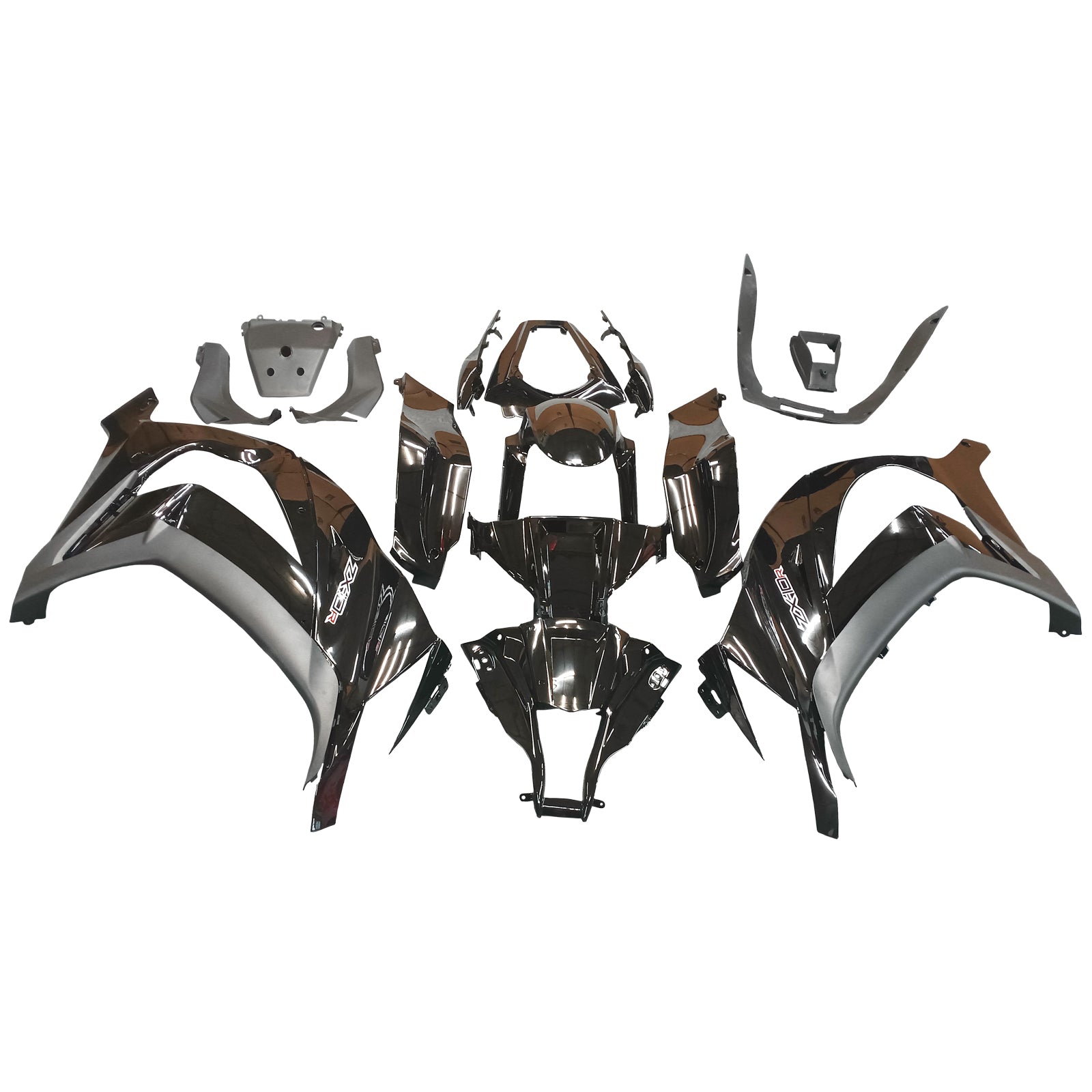 Amotopart 2011-2015 Kawasaki ZX10R Gloss Black Fairing Kit