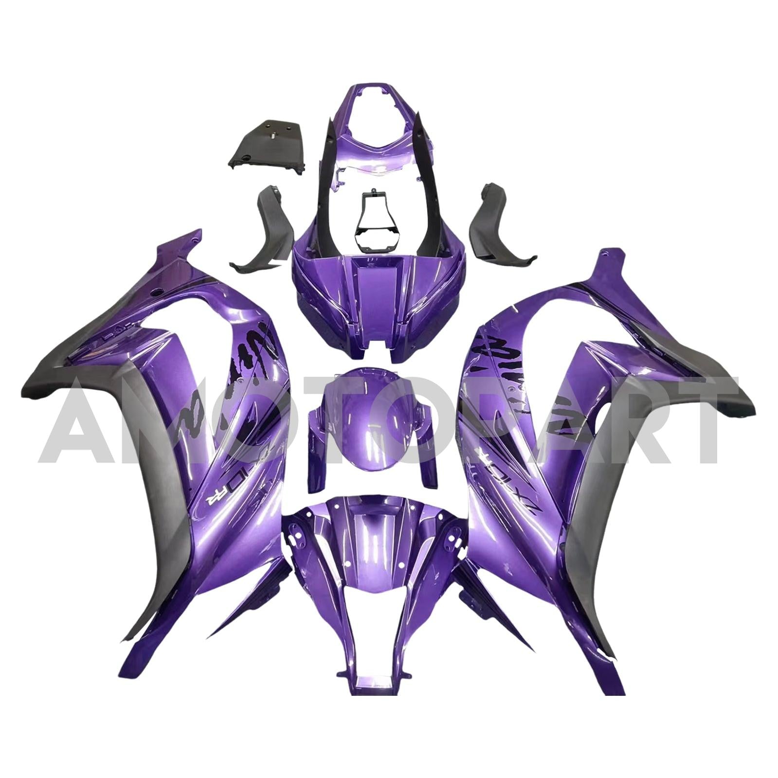Amotopart 2011-2015 Kawasaki ZX10R Gloss Purple Fairing Kit