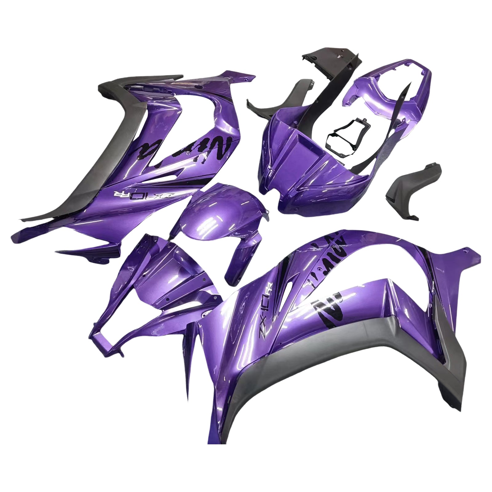 Amotopart 2011-2015 Kawasaki ZX10R Gloss Purple Fairing Kit