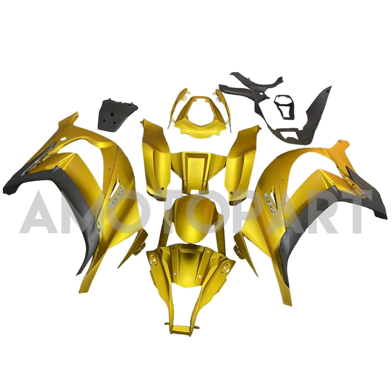 Amotopart 2011-2015 Kawasaki ZX10R Yellow&Black Fairing Kit