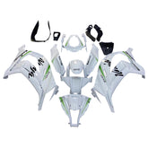 Amotopart 2011-2015 Kawasaki ZX10R bianco lucido con kit carenatura Green Line