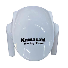Amotopart 2011-2015 Kawasaki ZX10R Gloss White with Green Line Fairing Kit
