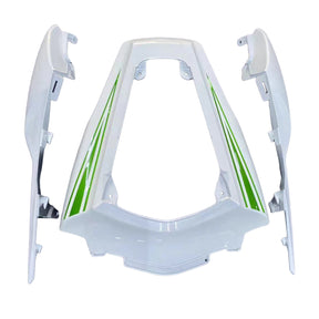 Amotopart 2011-2015 Kawasaki ZX10R Gloss White with Green Line Fairing Kit