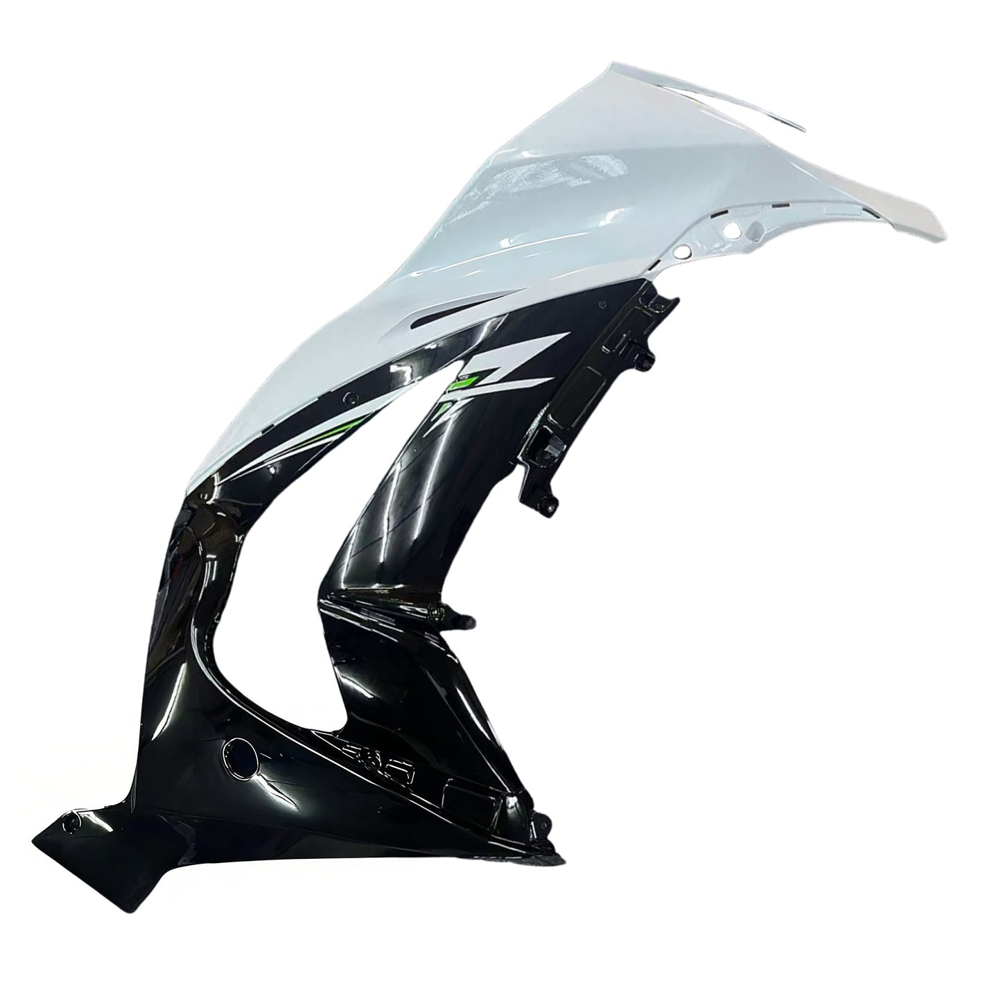 Amotopart 2011-2015 Kawasaki ZX10R Weiß&Schwarzes Style2 Verkleidungsset