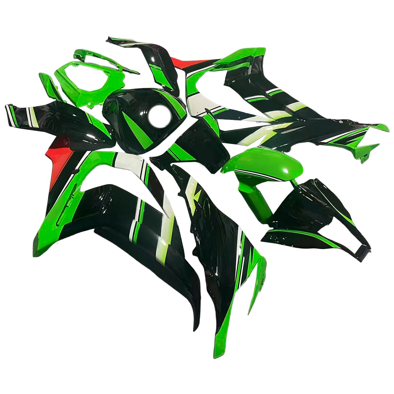 Amotopart 2011-2015 Kawasaki ZX10R Green&Black Style5 Fairing Kit