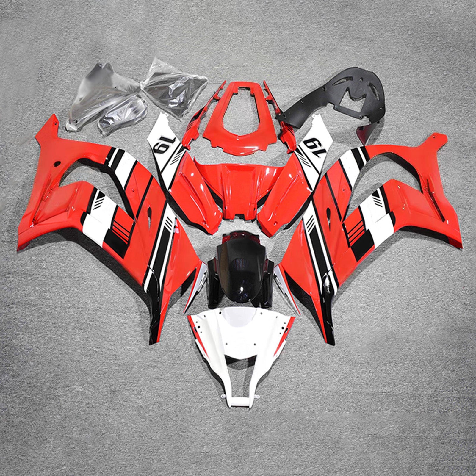 Amotopart 2011-2015 Kawasaki ZX10R Black Red White Fairing Kit