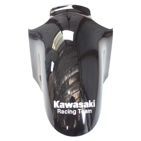 Amotopart Verkleidungsset für Kawasaki 2000–2001 ZX12R, Schwarz mit weißem Logo