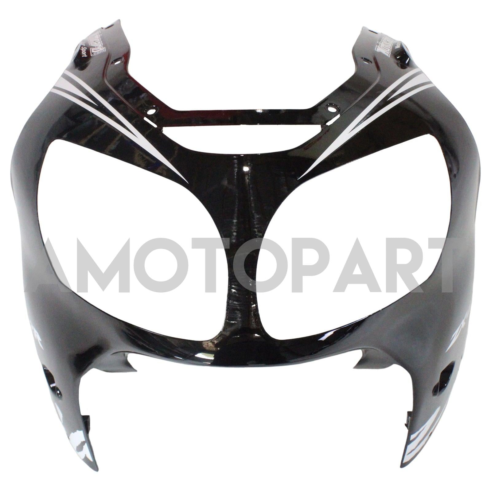 Amotopart Kawasaki 2000-2001 ZX12R Schwarz mit weißem Logoverkaufskit