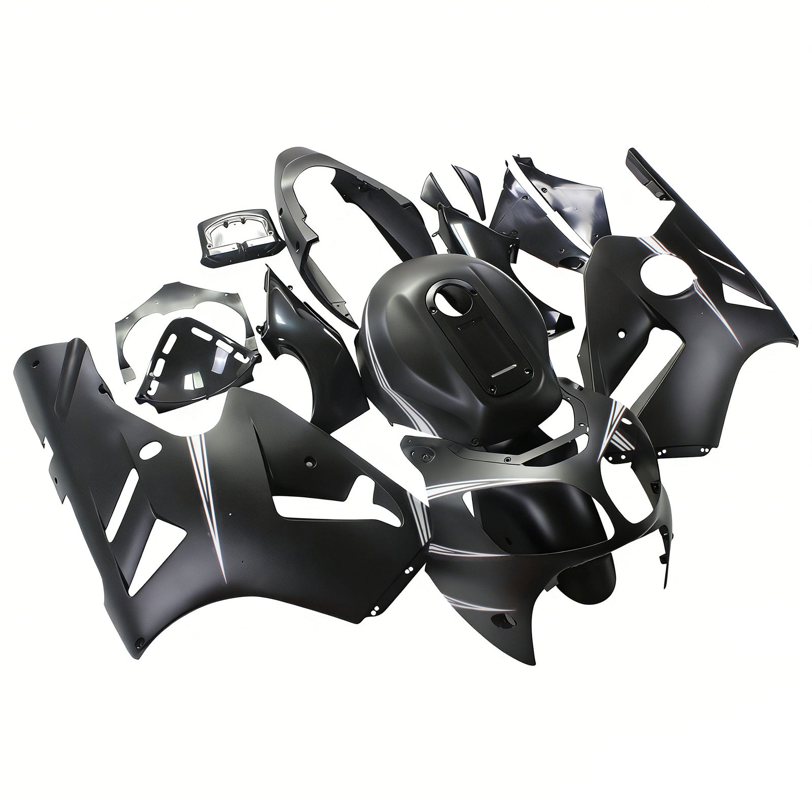 Amotopart Kawasaki 2000-2001 ZX12R Black Mix White Realing Kit