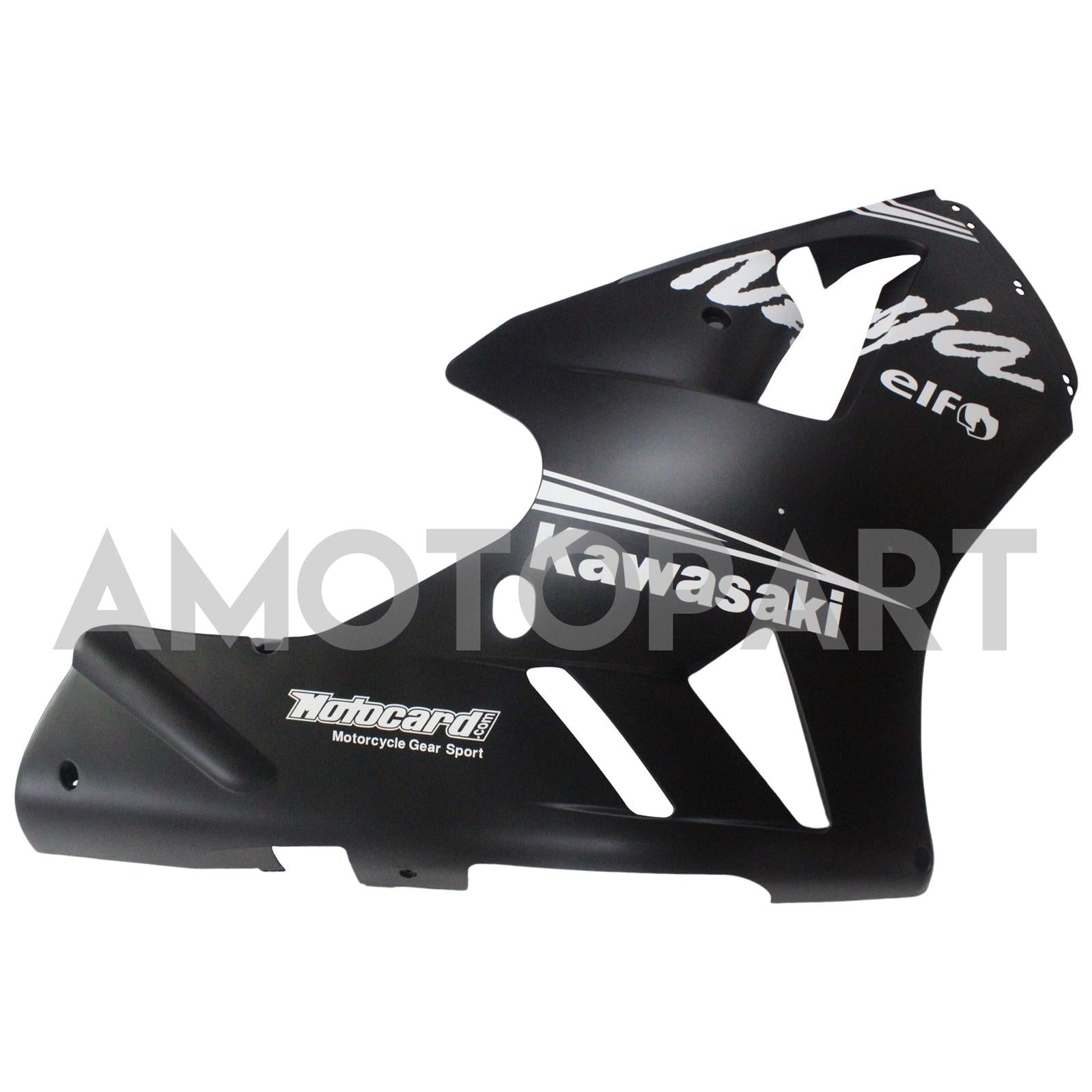 Amotopart Kawasaki 2000-2001 ZX12R Black Mix White Fairing Kit