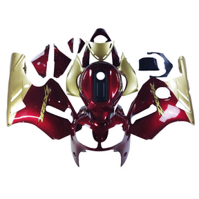 Amotopart Kawasaki 2000-2001 ZX12R Red Golden Fairing Kit