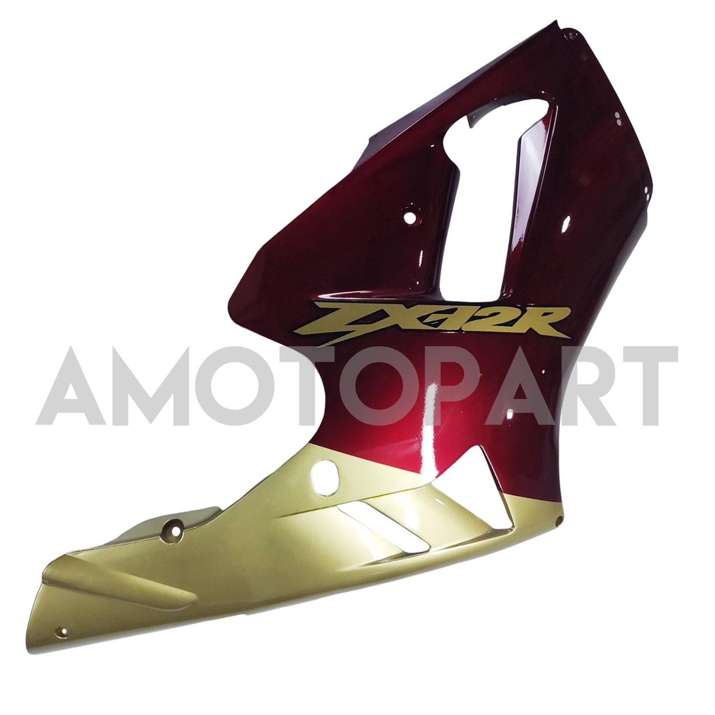 Amotopart Kawasaki 2000-2001 ZX12R Red Golden Fairing Kit