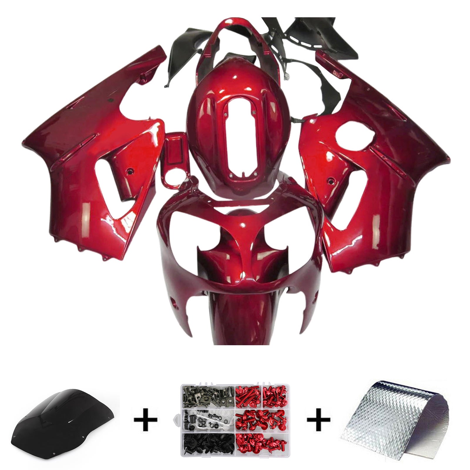 Amotopart 2000-2001 Kawasaki ZX12R Red Failing Kit