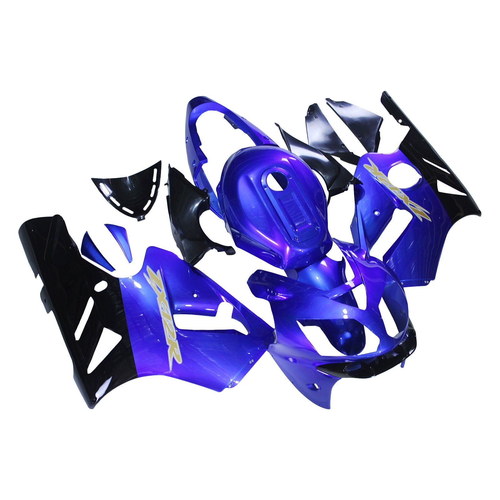 Amotopart 2002-2005 Kawasaki ZX12R Fairing Blue Kit