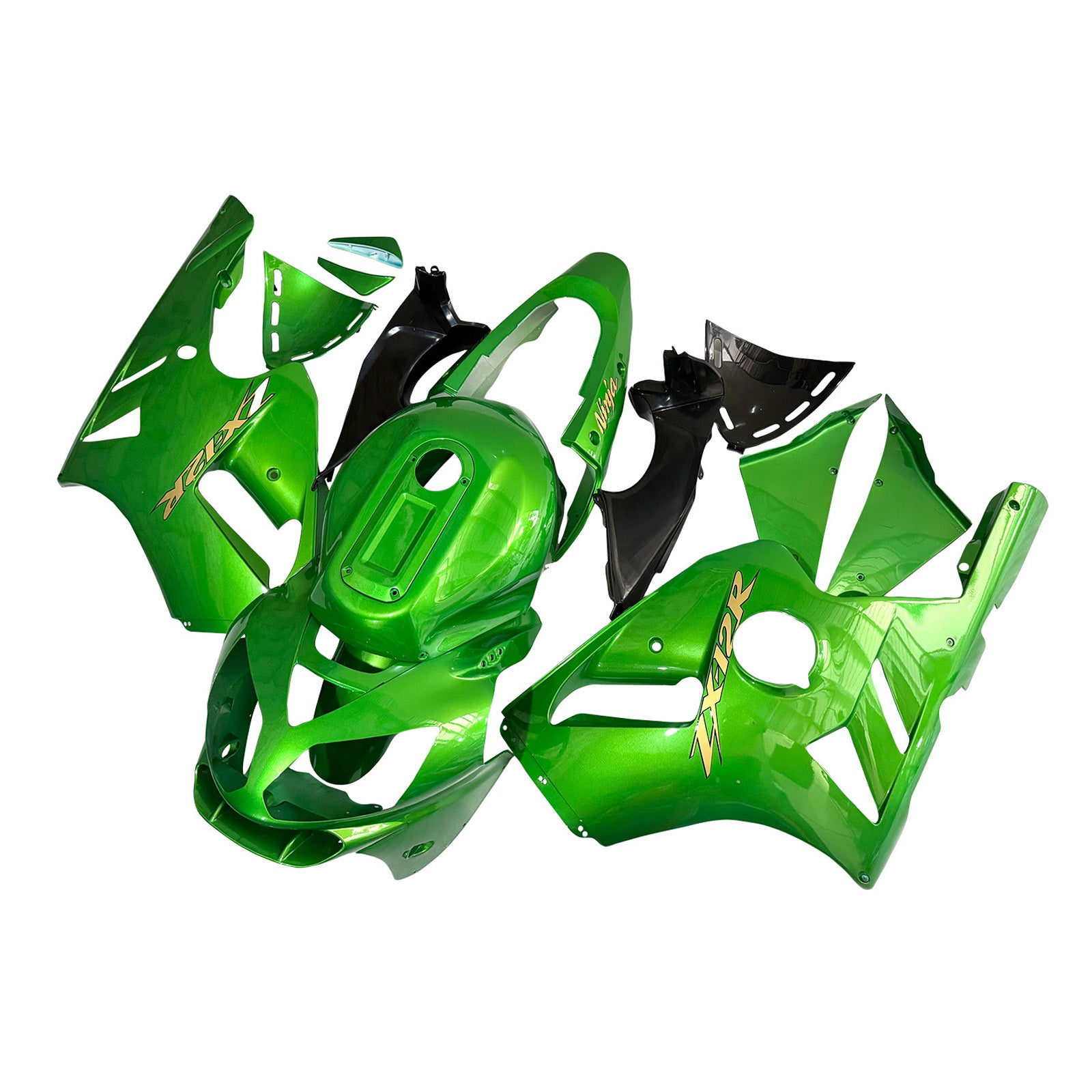 Amotopart 2002-2005 Kawasaki ZX12R Fairing G-Green Kit