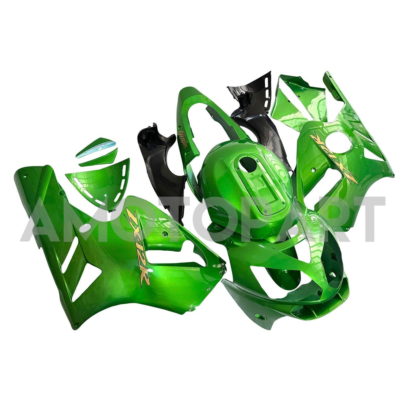 Amotopart 2002-2005 Kawasaki ZX12R Fairing G-Green Kit