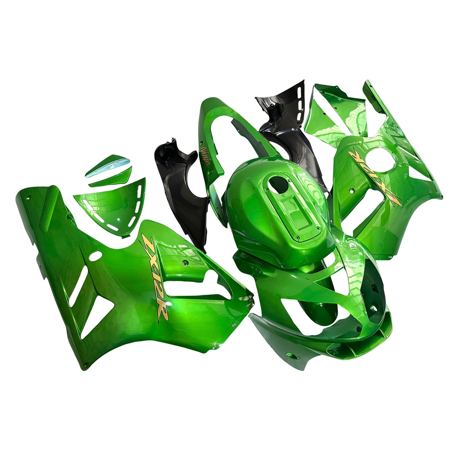 Amotopart 2002-2005 Kawasaki ZX12R Fairing G-Green Kit