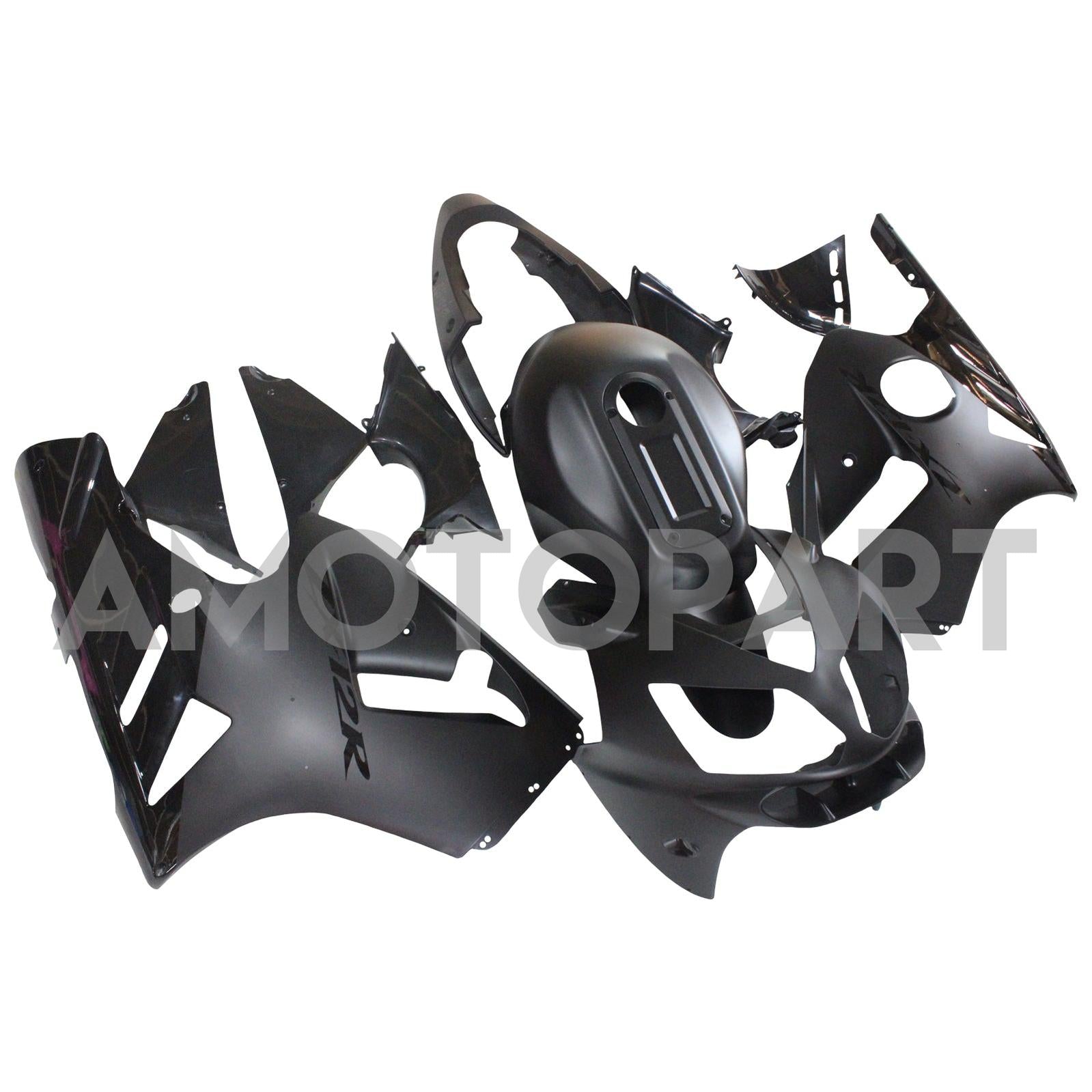 Amotopart 2002-2005 Kawasaki Zx12r Farring Matte Black s lesklou černou sadou log